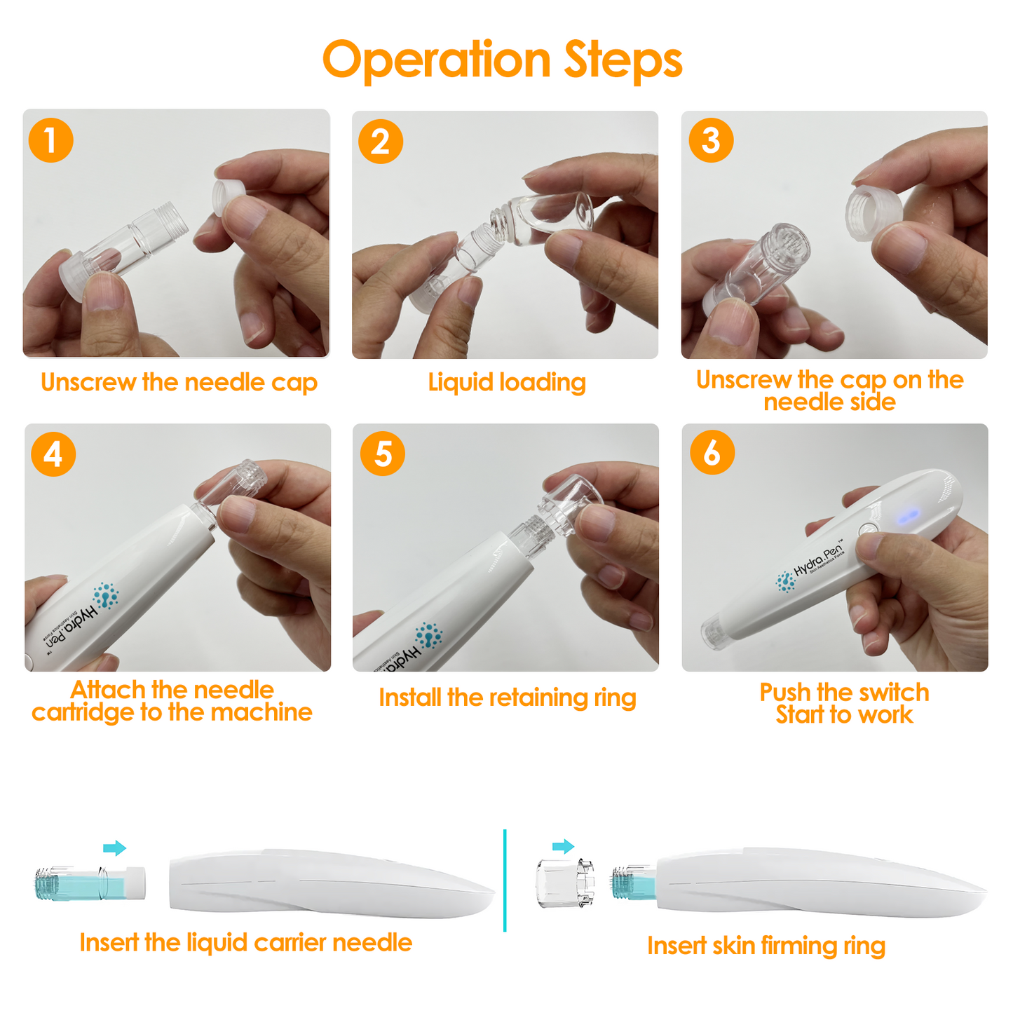 Dr. Pen Hydra Pen H2 Microneedling Pen with Serum Applicator 30 Cartridges