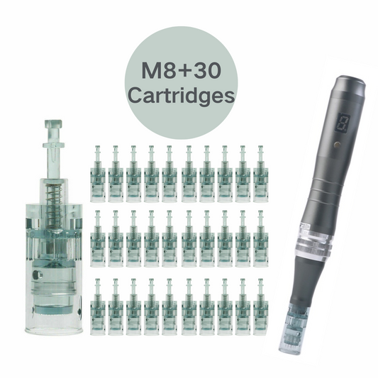 Dr. Pen Microneedling M8 with Battery and Digital Display With 30pcs Replacement Cartridges