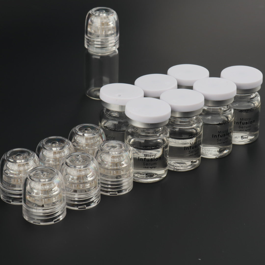 Hydra Needle 20 Derma Stamp Microneedling Pen With 6pcs Replacement Head With 7pcs anti-aging Serum