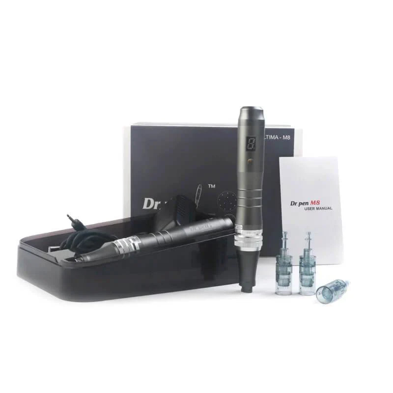 Dr. Pen Microneedling M8 with Battery and Digital Display With 30pcs Replacement Cartridges