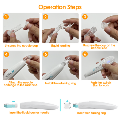 Dr. Pen Hydra Pen H2 Microneedling Pen with Serum Applicator 30 Cartridges