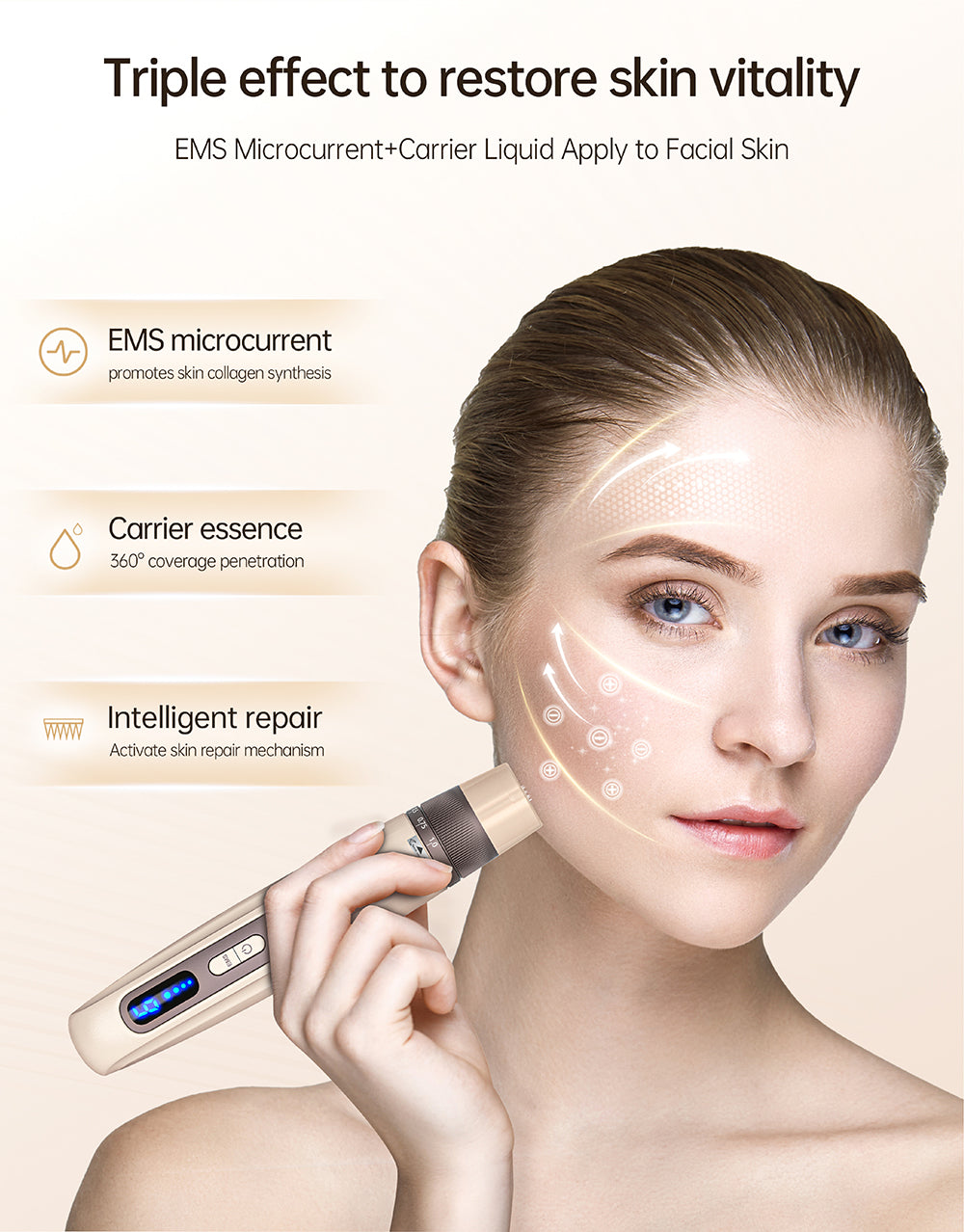 Hydra Pen H5 - Gold Microneedling Hydra Needle Pen With 30PCS Cartridges