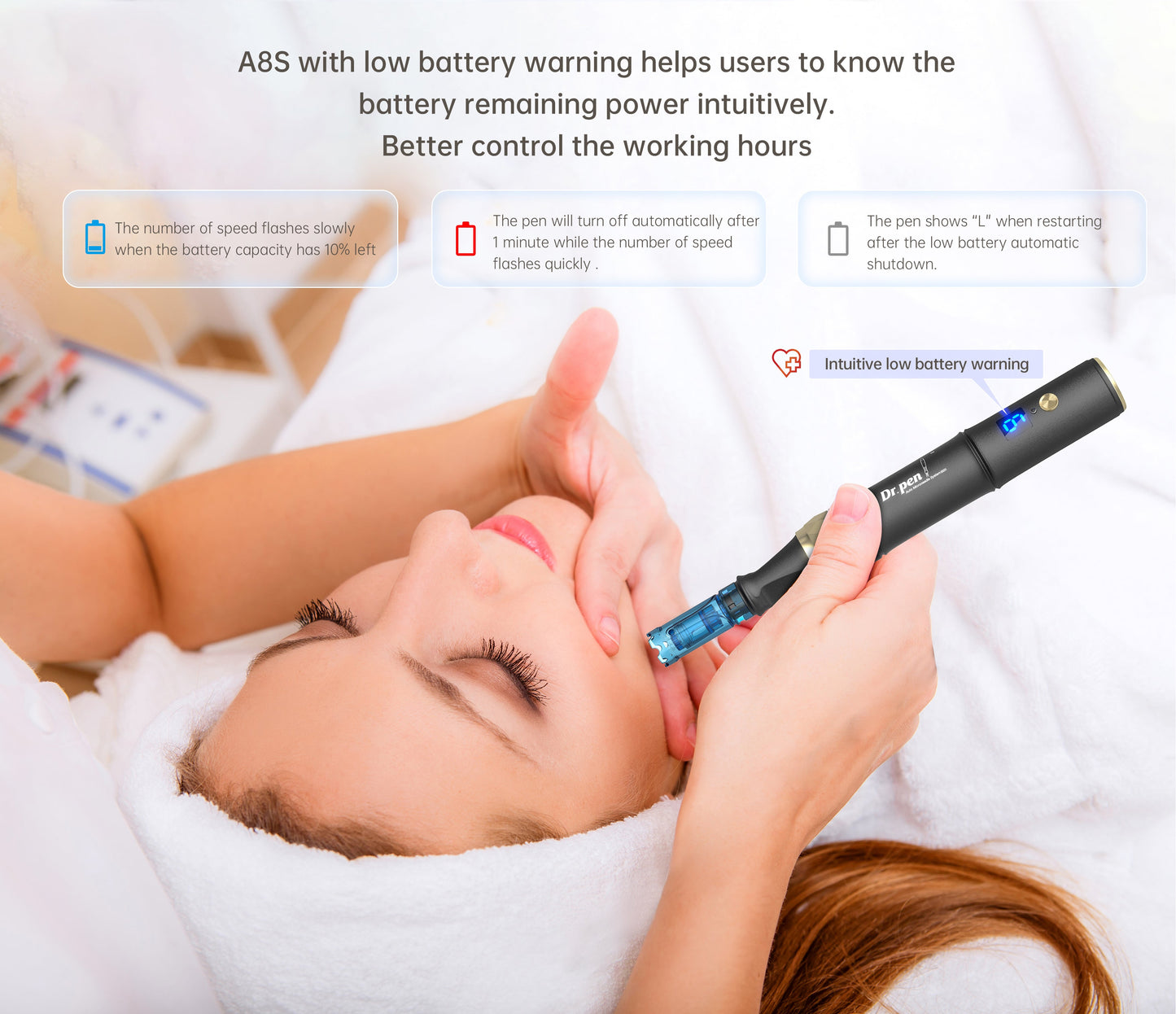 Dr. Pen A8S Ultima Pro Microneedling Pen  With 10pcs Cartridges