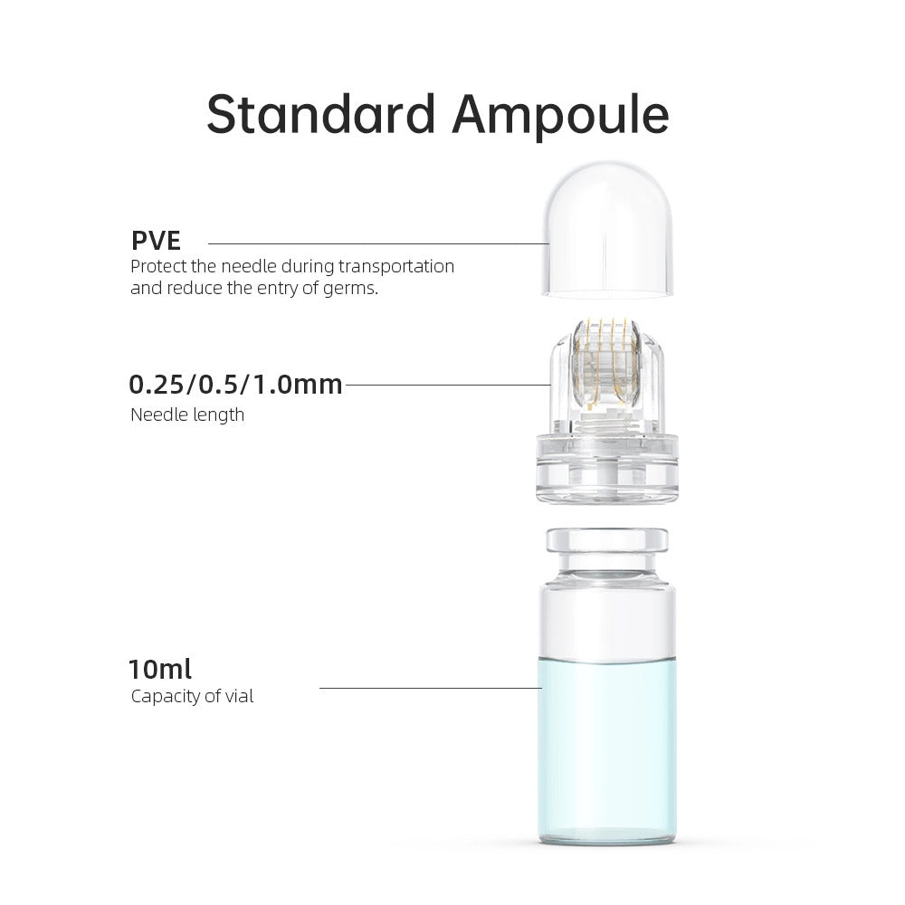 1pcs Hydra Needle 64 Derma Stamp With 6pcs Microneedling Replacement Head