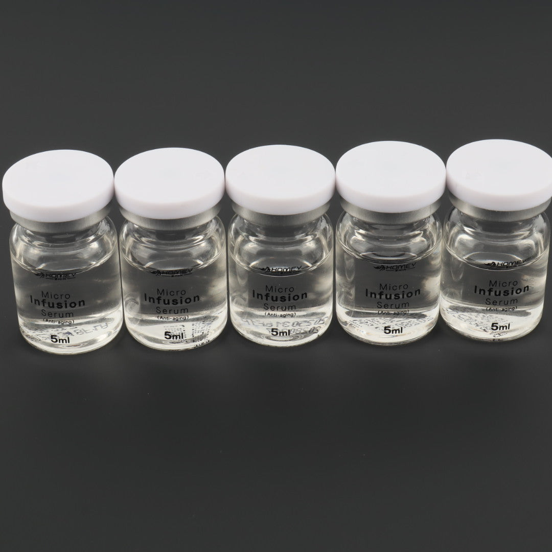 1pcs Hydra Needle 64 Derma Stamp With 6pcs Microneedling Replacement Head With 7pcs Anti-Aging Serum