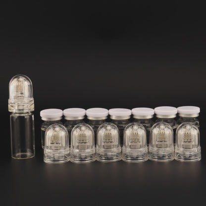 1pcs Hydra Needle 64 Derma Stamp With 6pcs Microneedling Replacement Head With 7pcs Anti-Aging Serum