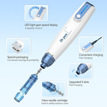 Dr.Pen A9 Microneedling Pen Kit Wireless Derma Pen with 20PCS Cartridges