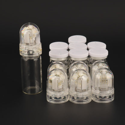 1pcs Hydra Needle 64 Derma Stamp With 6pcs Microneedling Replacement Head With 7pcs Anti-Aging Serum